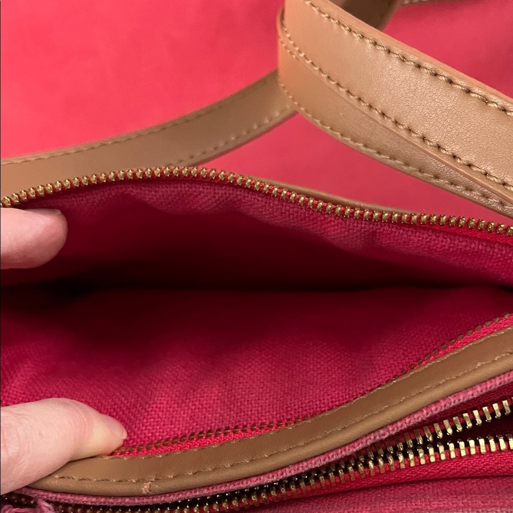 Spartina 449 Floral Crossbody Bag - Tan and Pink - Picture 8 of 8